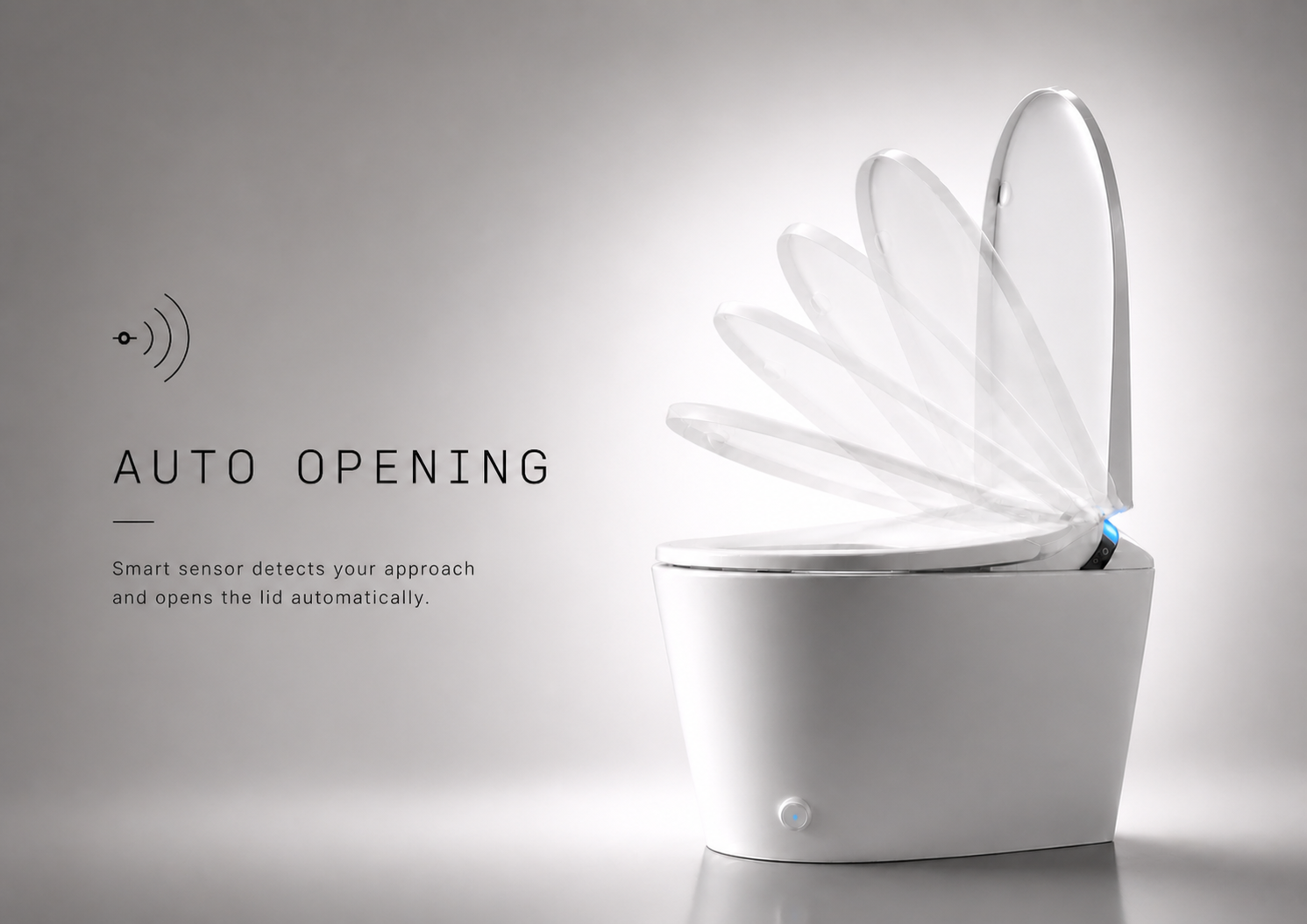 Auto opening lid - proximity sensor opens lid as you approach